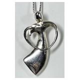 Carolyn Pollack sterling pendant on 18" chain