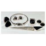 Sterling silver onyx jewelry