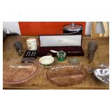 Clean up lot with pink Depression glass, etc.