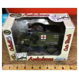 Diecast ambulance coin bank