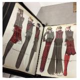 Portfolio of fashion drawings