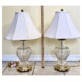 Pair of Waterford crystal table lamps