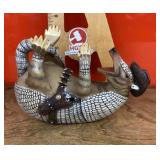 Armadillo wine bottle holder