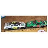 2 diecast race cars