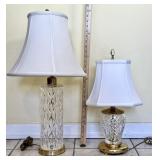 2 Waterford crystal table lamps