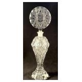 11" Czech cut crystal perfume bottle