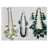 3 costume statement necklace and earrings sets
