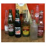 10 vintage soda bottles