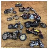 Plastic and metal motorcycles
