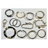 13 goldtone costume jewelry bracelets