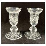 Pair 4.5" Waterford crystal candleholders