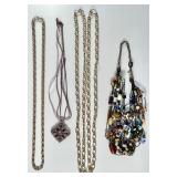 3 costume jewelry necklaces