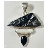 Charles Albert sterling silver gemstone pendant