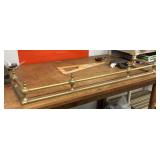 48" brass fireplace fender