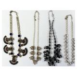 4 costume jewelry statement necklaces