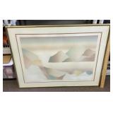 Signed abstract print 44 x 34