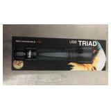 USB Triad rechargeable flashlight