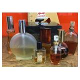 Stone box with perfume bottles