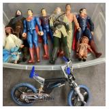 12" action figures, Indian dolls, Max Steel cycle