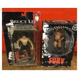 Bruce Lee and Batista action figures