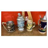 4 steins