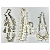 3 costume jewelry necklace sets