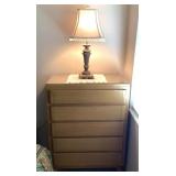 Chest of drawers and lamp 18x34x46" tall