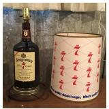 17" Seagrams 7 lamp with 12" shade