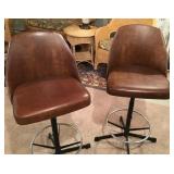 Pair of vintage bar stools --36" to seat