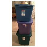 3 totes with lids