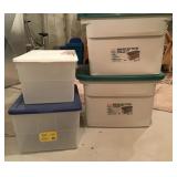 4 totes with lids