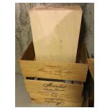 Group of wine boxes