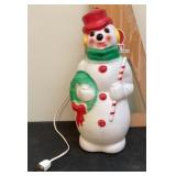 Snowman blow mold