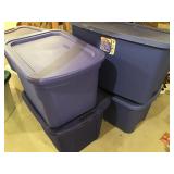 4 totes with lids