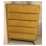 Mid century RWay 5-drawer chest 48" tall