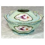 Hand painted porcelain hair receiver