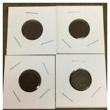 4 Indian head cents