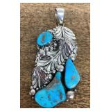 Native American sterling and turquoise