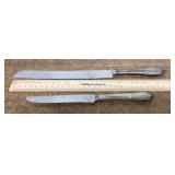 2 knives with sterling handles