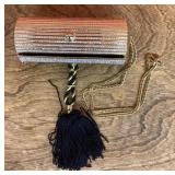 Goldtone rhinestone evening bag