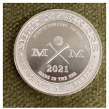 1/2 troy oz .999 silver round