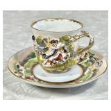 Antique Capodimonte demitasse cup & saucer