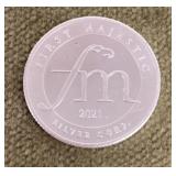 1/2 troy oz .999 silver round
