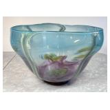 Barry Bredemeier art glass 10.5" bowl --signed