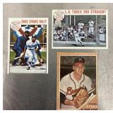 3 vintage baseball cards