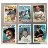 6 vintage baseball cards