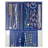Costume jewelry necklaces group