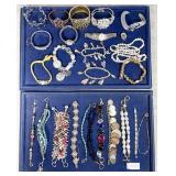 Costume jewelry bracelets and watches