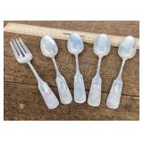 4 Gorham sterling silver spoons and fork