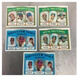 5 vintage baseball cards